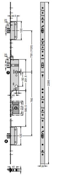 3 Riegel-Schloss 279663